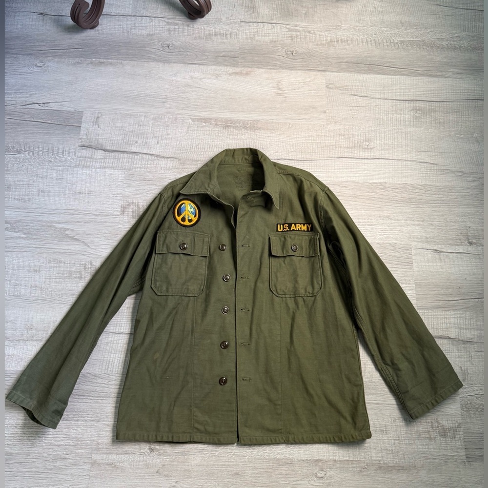 Olive Green Military Style Jacket